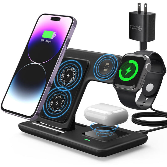 New foldable three-in-one wireless charger 20W wireless fast charging